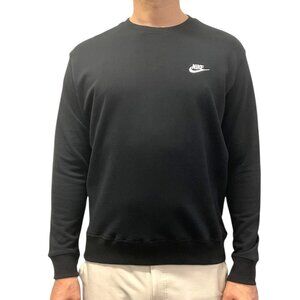 NWT Nike Men’s Crewneck Sweatshirt Black Pullover Logo Long Sleeve Size XL